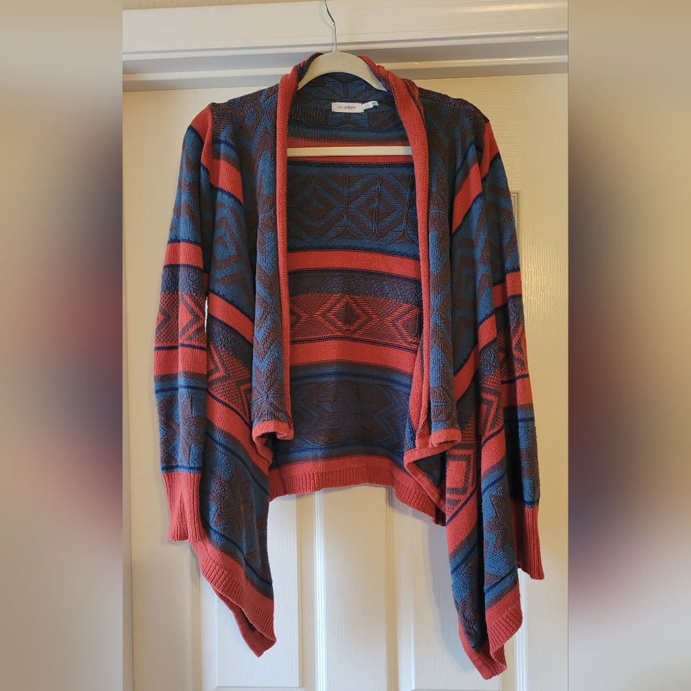 BLU PEPPER tribal cardigan sweater